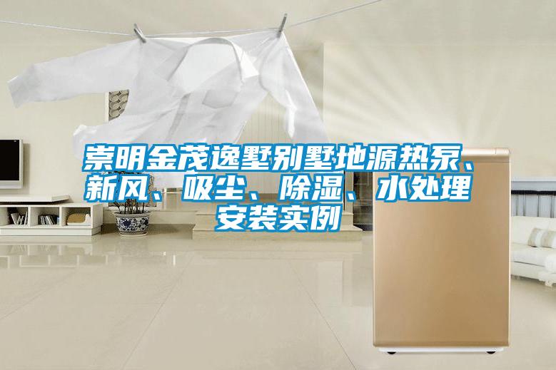 崇明金茂逸墅別墅地源熱泵、新風、吸塵、除濕、水處理安裝實例