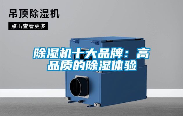除濕機(jī)十大品牌：高品質(zhì)的除濕體驗